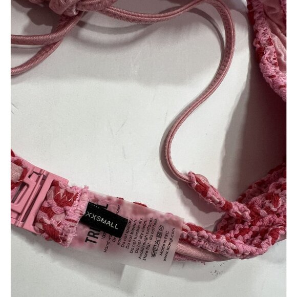 Triangl Swimwear Maia Scoop Bikini Top in Alina Pink Crochet - Picture 5 of 5